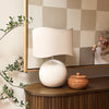 Olera - Ivory Gloss Ceramic Wave Shade Table Lamp