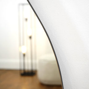 Large Frameless Full Length Pond Mirror alternate detail shot of curve