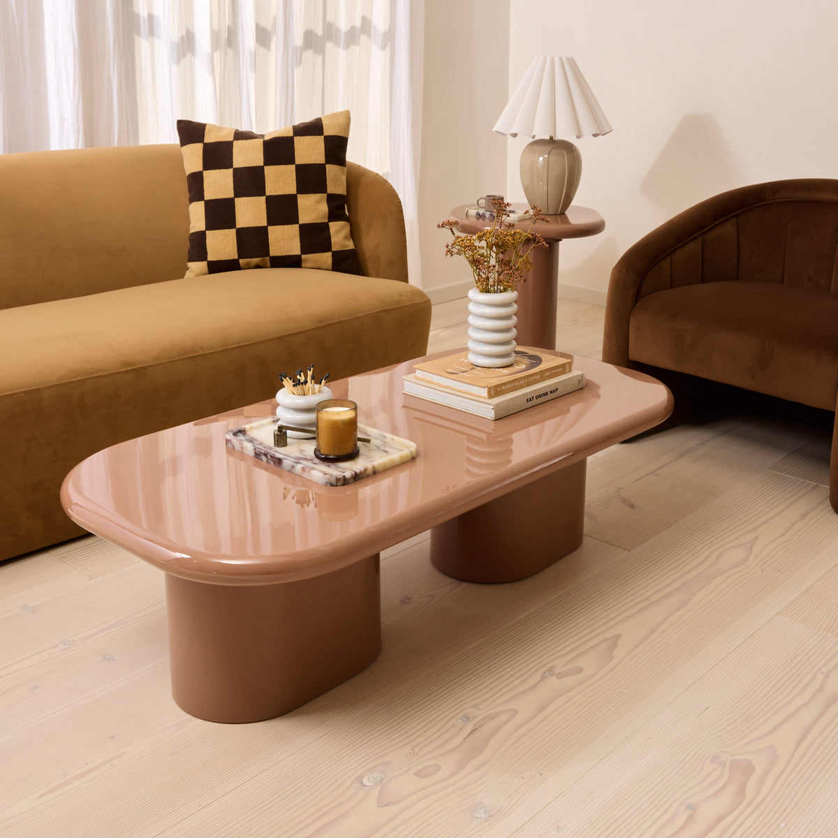 Rivington - High Gloss Mocha Large Rectangular Coffee Table