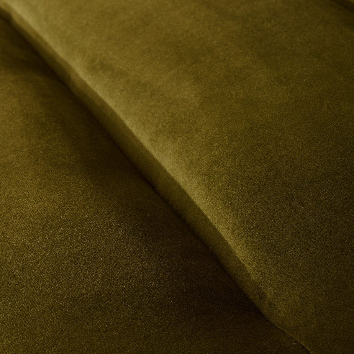 Rowan - Velvet Accent Chair Olive & Dark Wood