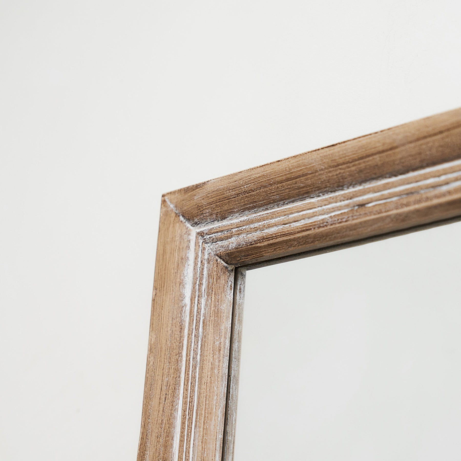 Sasha - Oak Shabby Chic Rectangular Window Mirror 133cm x 108cm