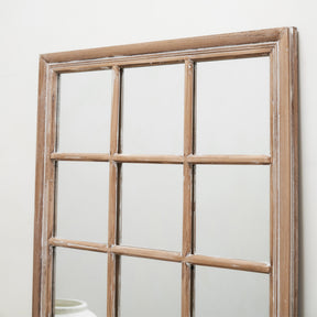 Sasha - Oak Shabby Chic Rectangular Window Mirror 100cm x 75cm