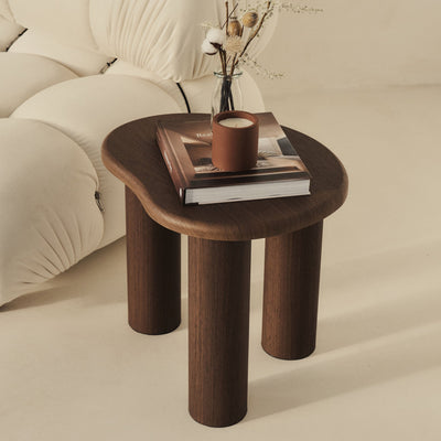 Savanna - Dark Wood Irregular Wooden Side Table