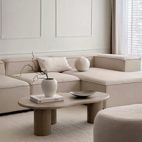 Savanna - Large Washed Wood Irregular Wooden Coffee Table