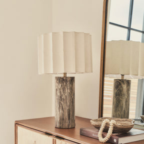 Castella - Dark Emperador Scallop Shade Table Lamp