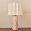 Castella - Travertine Scallop Shade Table Lamp