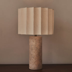Castella - Travertine Scallop Shade Table Lamp