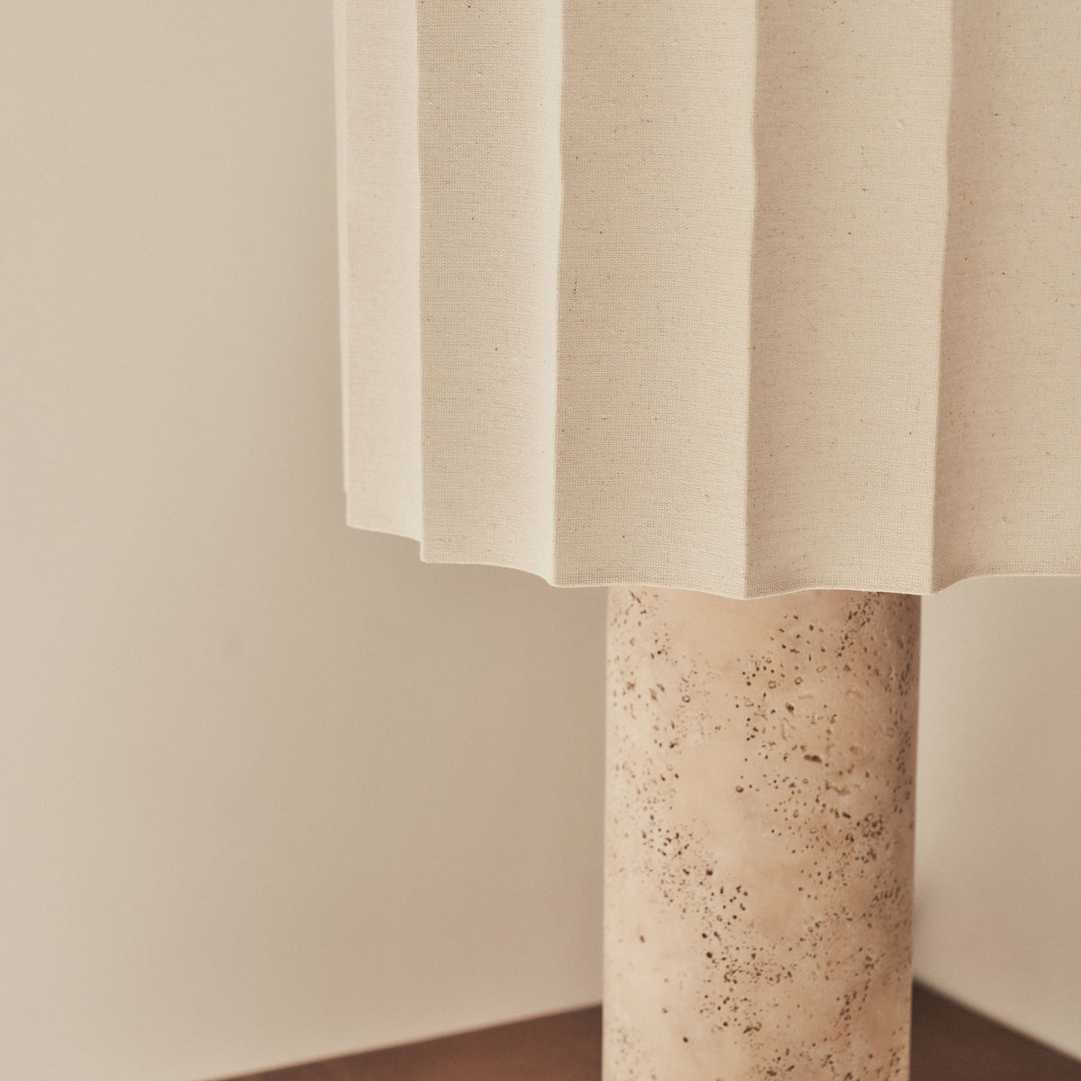 Castella - Travertine Scallop Shade Table Lamp