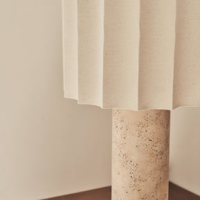 Castella - Travertine Scallop Shade Table Lamp