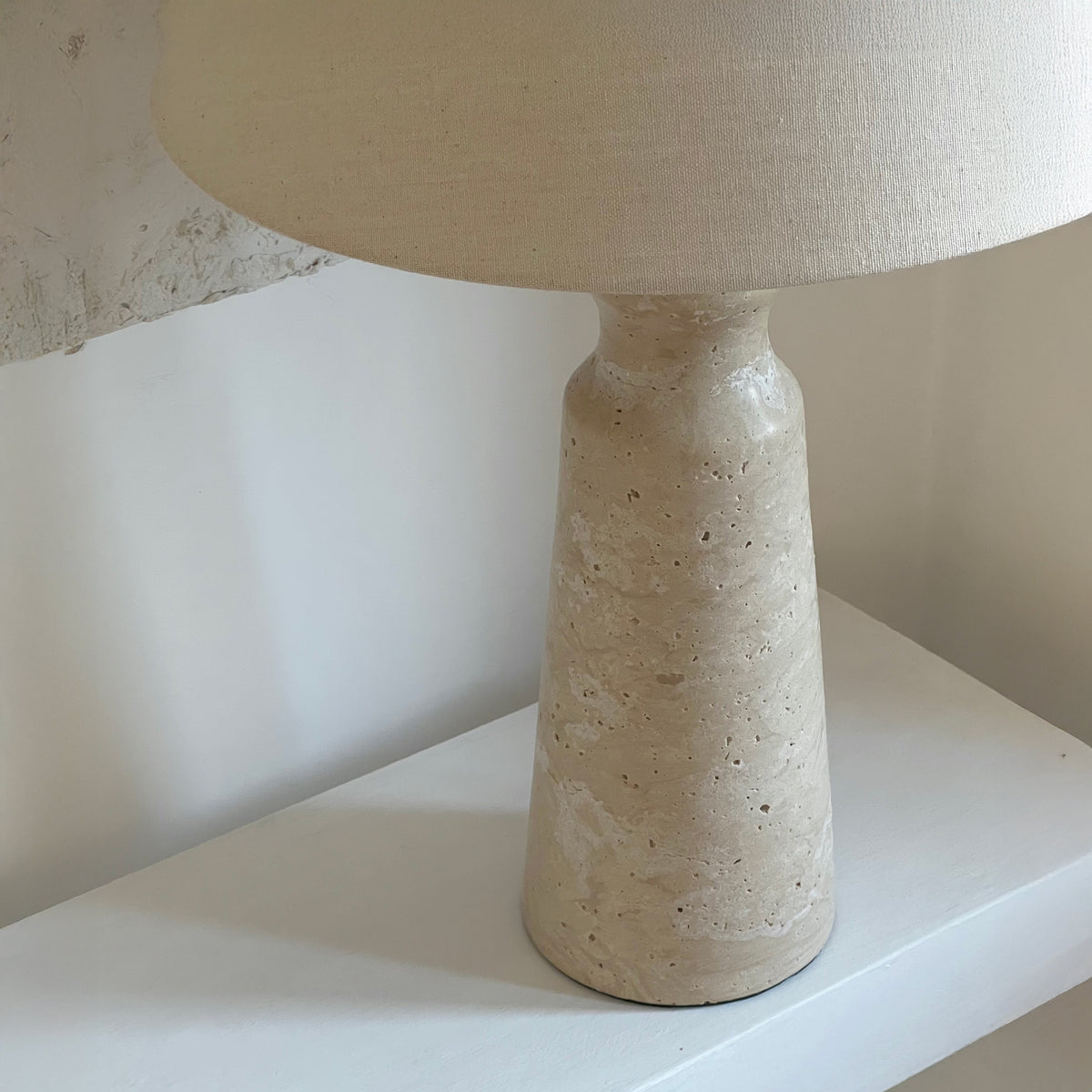 Sienna - Travertine Conical Shade Table Lamp