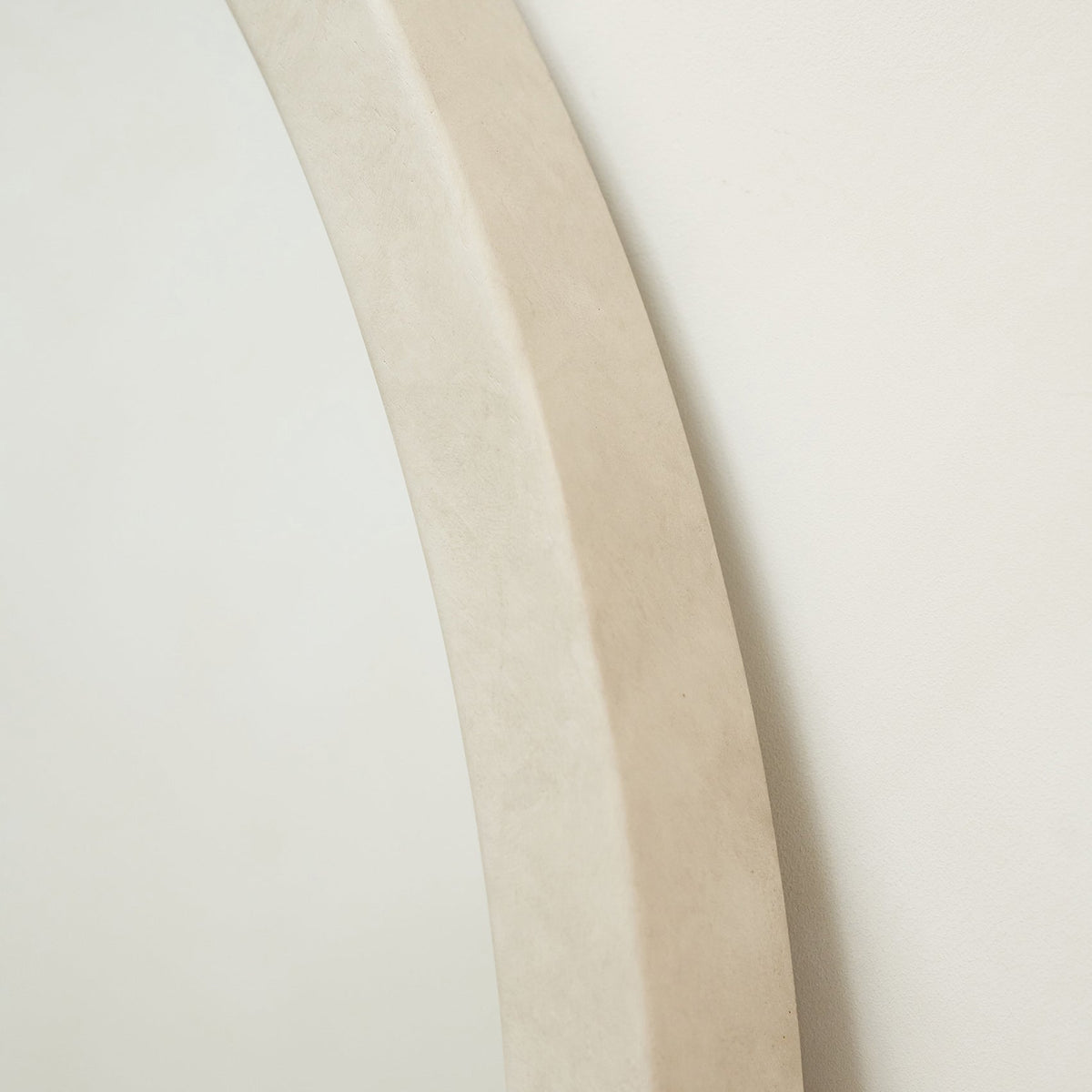 Alternate shot of Extra Large Concrete Round Wall Mirror curve