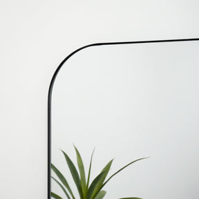 Full Length Black Curved Metal Extra Large Mirror alternate shot of corner