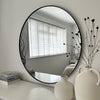 Theo - Black Round Metal Large Wall Mirror 100cm x 100cm