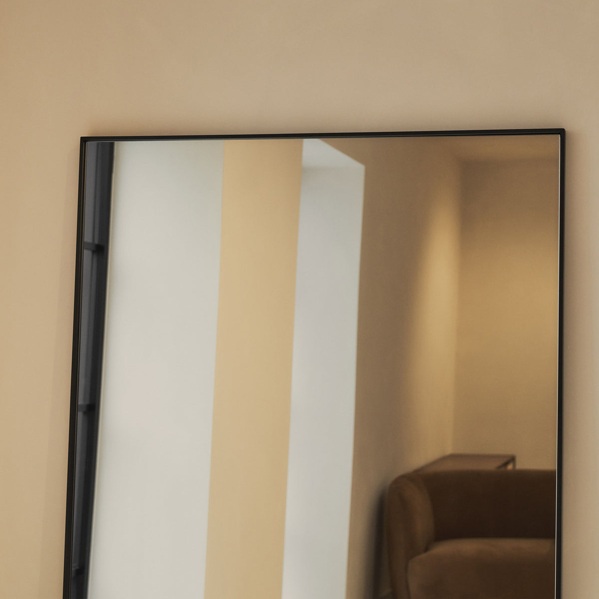 Theo - Full Length Black Extra Large Metal Mirror 180cm x 100cm