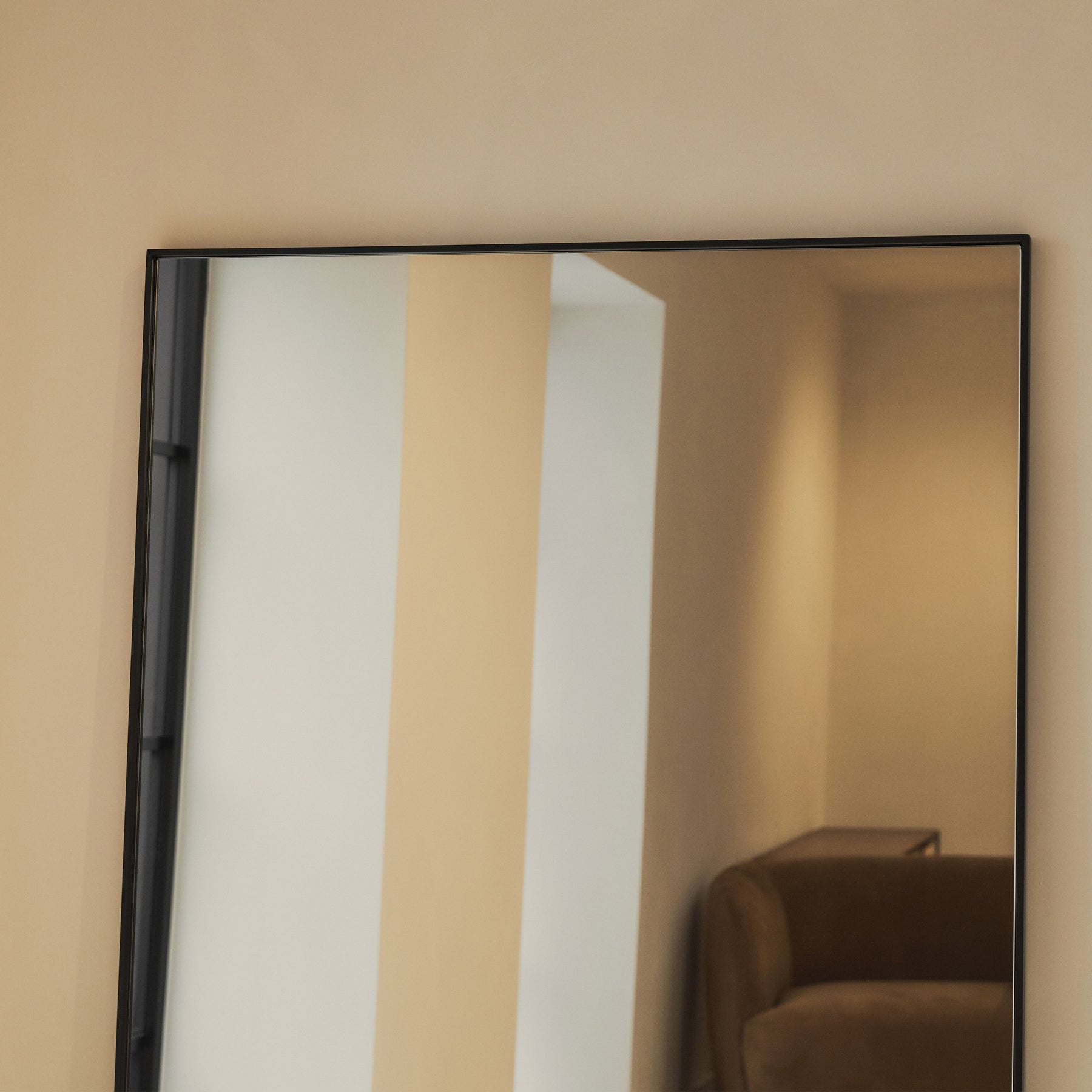 Theo - Full Length Black Extra Large Metal Mirror 180cm x 100cm