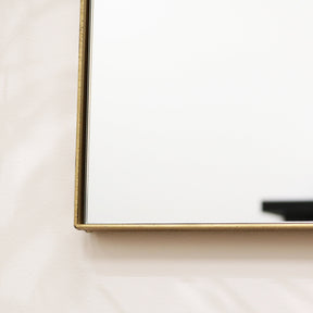 Detail shot of Gold Rectangular Metal Wall Mirror corner