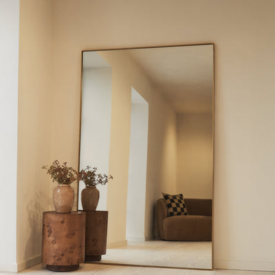 Theo - Full Length Gold Rectangular Extra Large Metal Mirror 190cm x 120cm