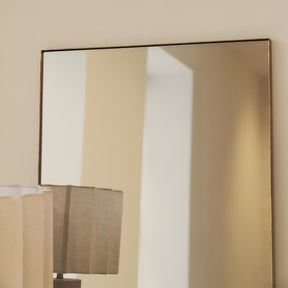 Theo - Gold Rectangular Metal Wall Mirror 90cm x 60cm