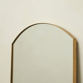 Theo - Gold Arched Metal Wall Mirror 90cm x 60cm