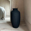 Toledo - Large Black Textured Terracotta Vase