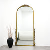 Valentina - Full Length Gold Arched Ornate Metal Mirror 185cm x 90cm