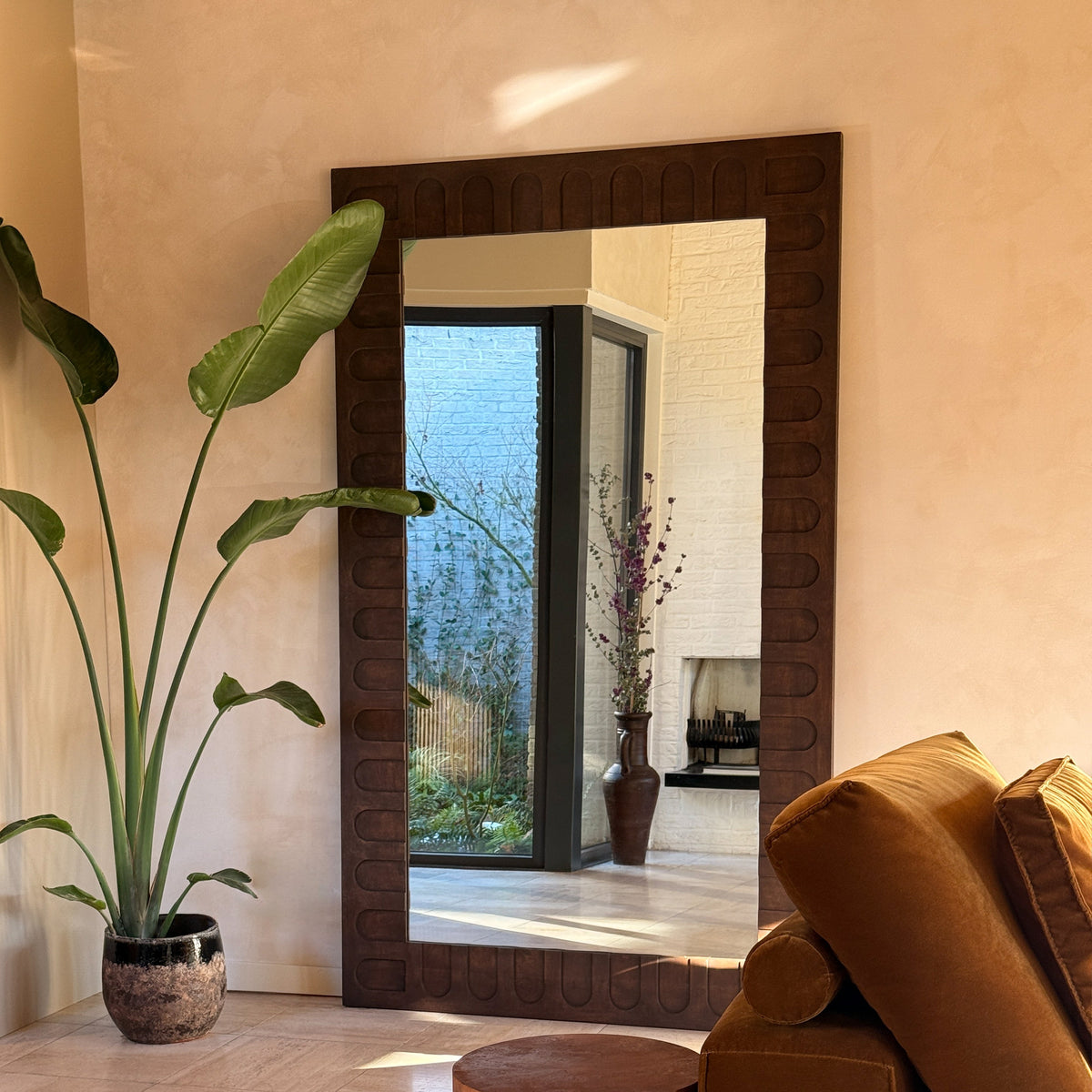 Valor - Dark Wood Extra Large Premium Mirror 200cm x 120cm