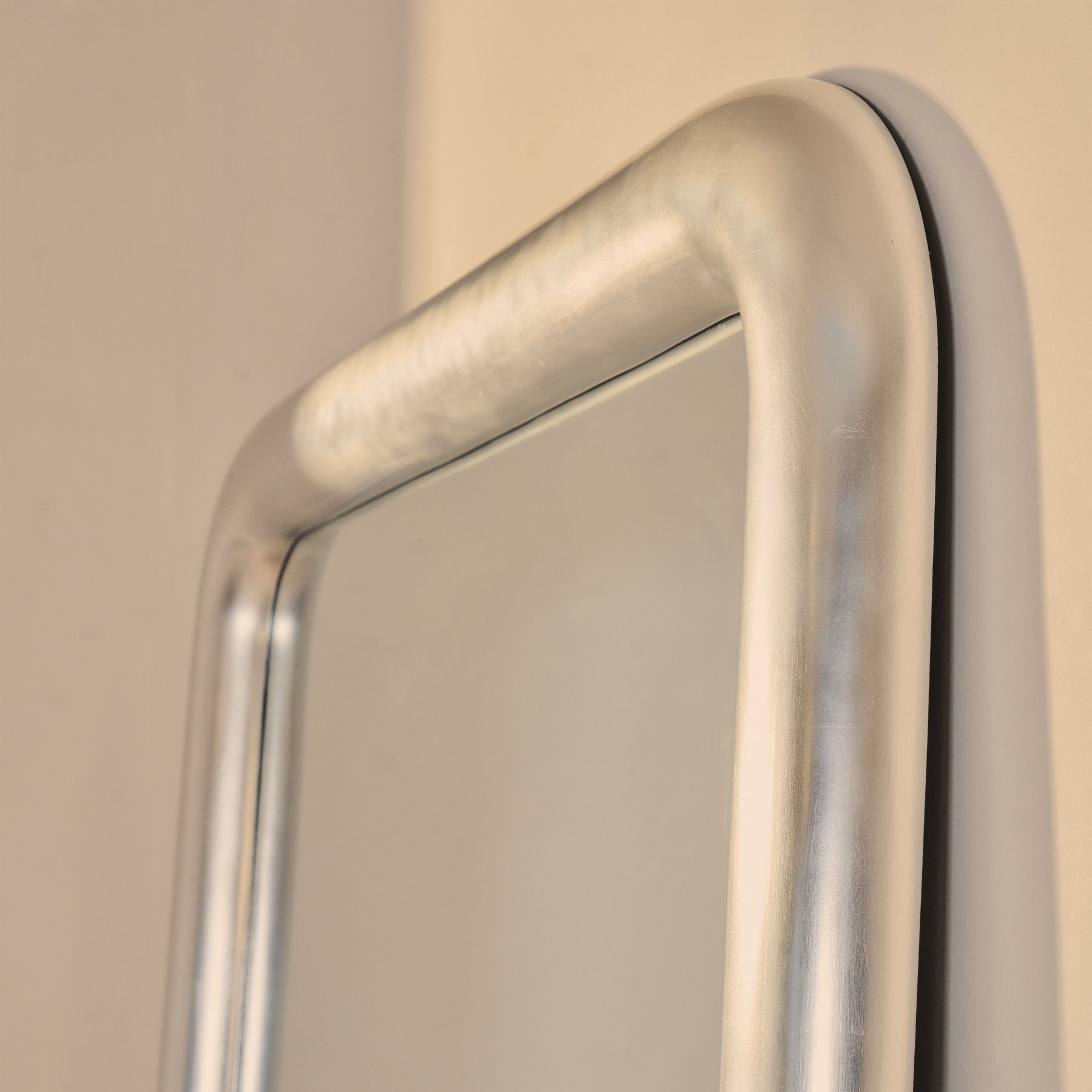 Obsidian - Full Length Rectangular Brushed Chrome Extra Large Mirror 200cm x 120cm