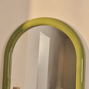 Obsidian - Full Length Arched Olive Gloss Extra Large Mirror 200cm x 120cm