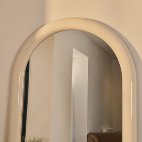 Obsidian - Full Length Arched Ivory Gloss Extra Large Mirror 200cm x 120cm