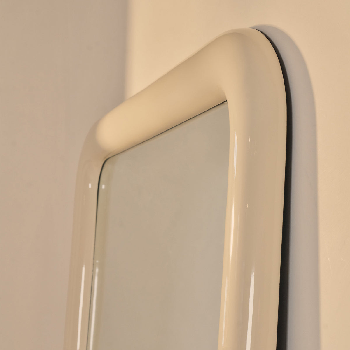 Obsidian - Full Length Rectangular Ivory Gloss Extra Large Mirror 200cm x 120cm