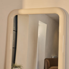 Obsidian - Full Length Rectangular Ivory Gloss Extra Large Mirror 200cm x 120cm