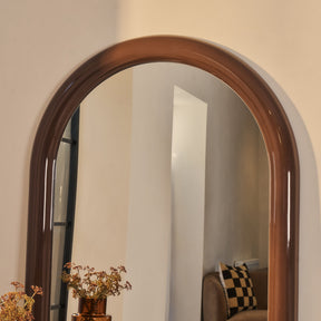 Obsidian - Full Length Arched Chocolate Gloss Extra Large Mirror 200cm x 120cm