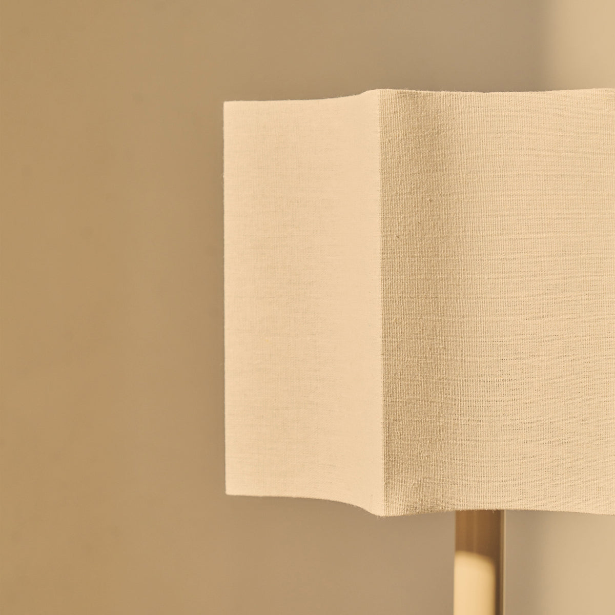 Esme - Beige Gloss Inverted Scallop Shade Floor Lamp