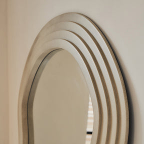Luciana - Full Length Wave Concrete Extra Large Mirror 180cm x 105cm