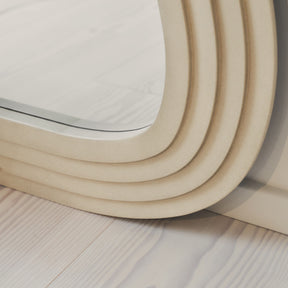 Luciana - Full Length Wave Concrete Extra Large Mirror 180cm x 105cm