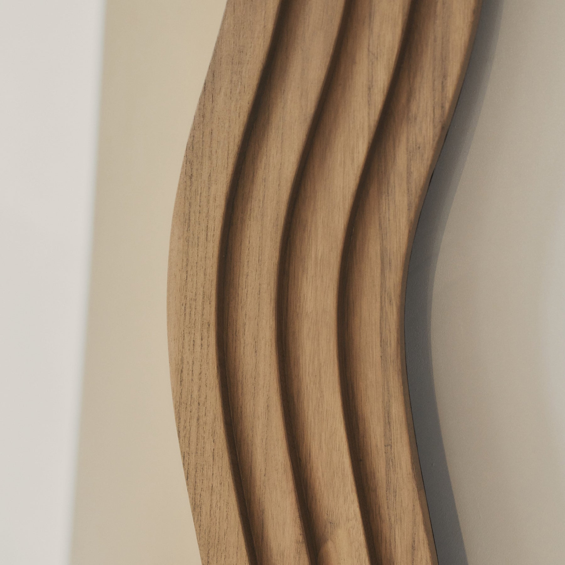 Luciana - Full Length Wave Warm Wood Extra Large Mirror 180cm x 105cm