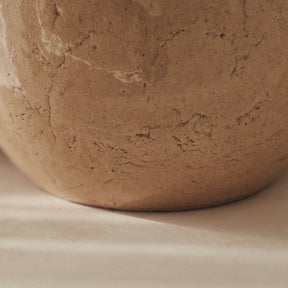 Cyra - Large Beige Gloss Ceramic Vase