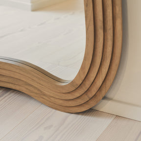 Luciana - Full Length Irregular Warm Wood Extra Large Mirror 200cm x 115cm