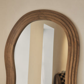 Luciana - Full Length Irregular Warm Wood Extra Large Mirror 200cm x 115cm