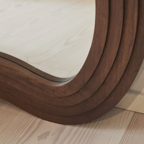 Luciana - Full Length Irregular Dark Wood Extra Large Mirror 200cm x 115cm