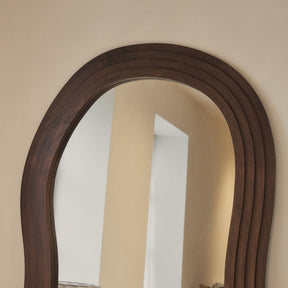 Luciana - Full Length Irregular Dark Wood Extra Large Mirror 200cm x 115cm