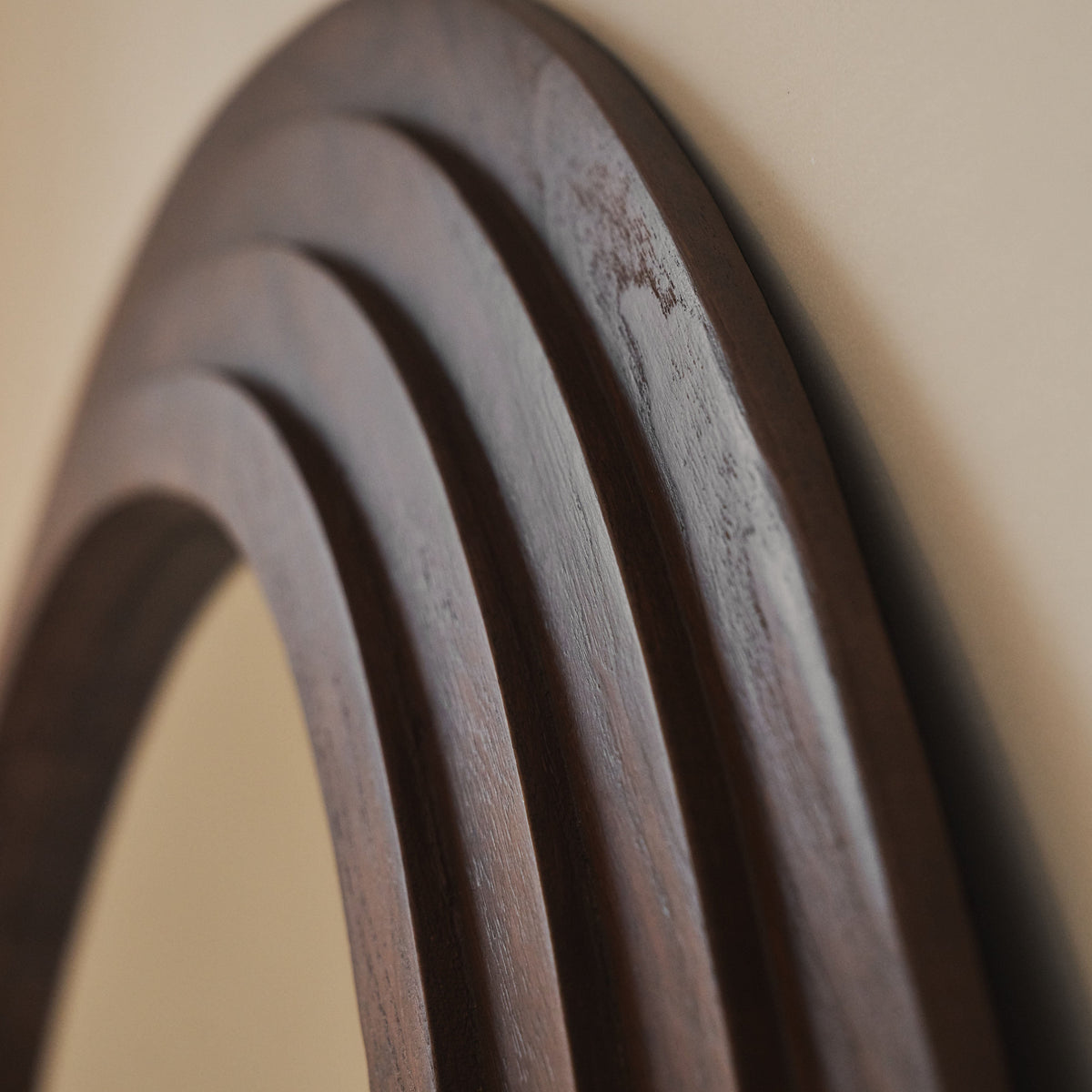 Luciana - Full Length Wave Dark Wood Extra Large Mirror 180cm x 105cm