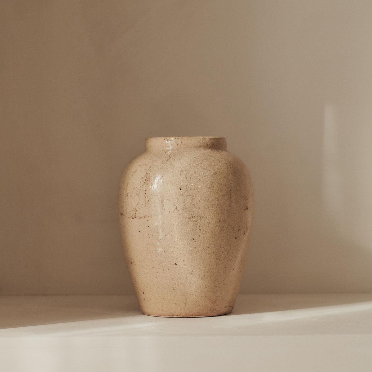 Portera - Beige Gloss Ceramic Vase
