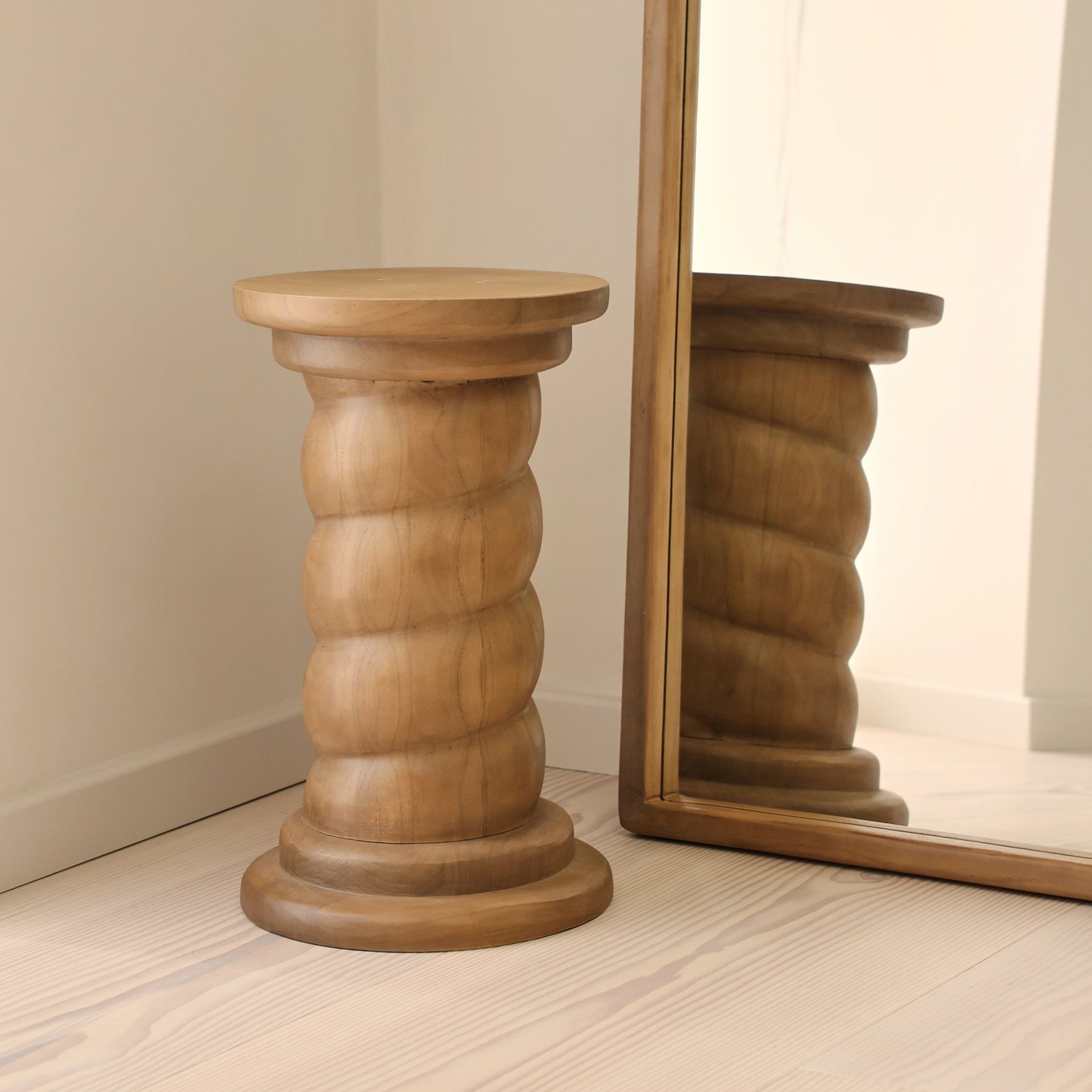 Cassia - Warm Wood Retro Side Table