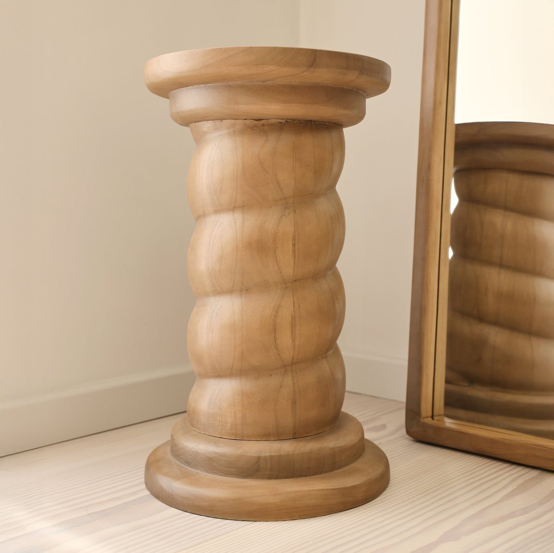 Cassia - Warm Wood Retro Side Table