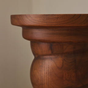 Cassia - Dark Wood Retro Side Table