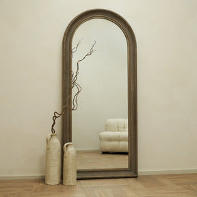 Antoine - Full Length Large Washed Wood Arched Mirror 180cm x 80cm