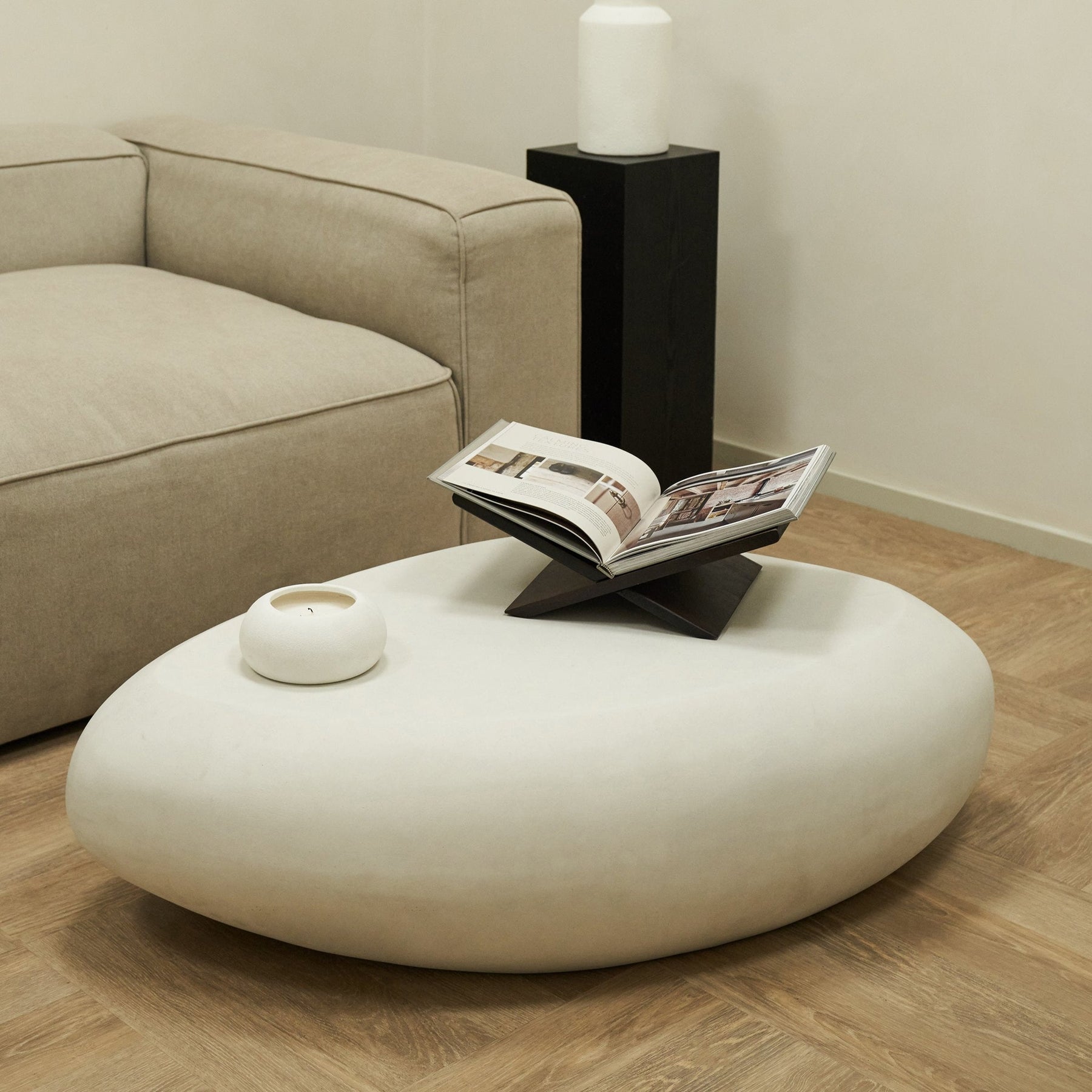 Zola - Minimal Concrete Pebble Coffee Table Extra Large