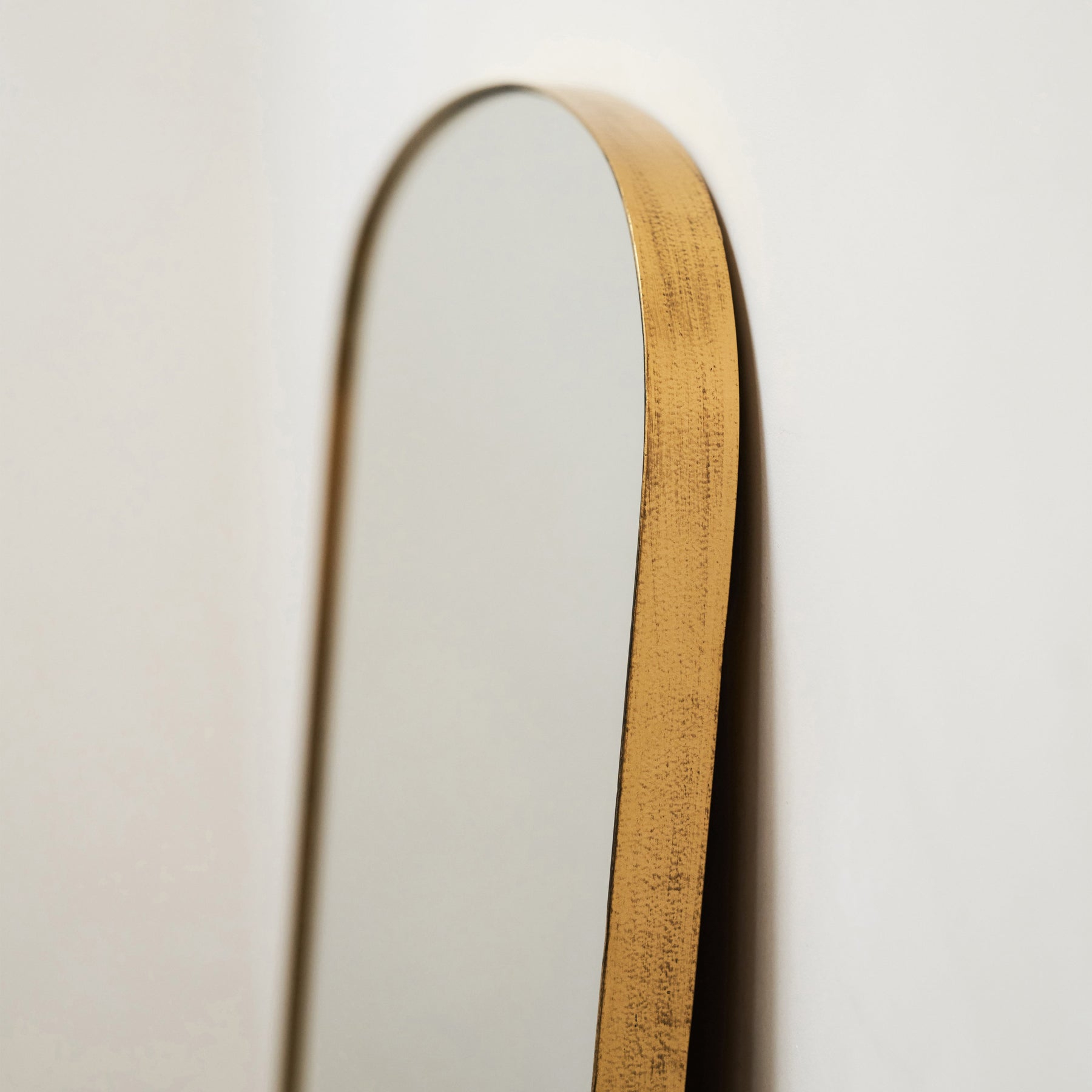 Bowness - Gold Contemporary Arched Metal Wall Mirror 90cm x 75cm