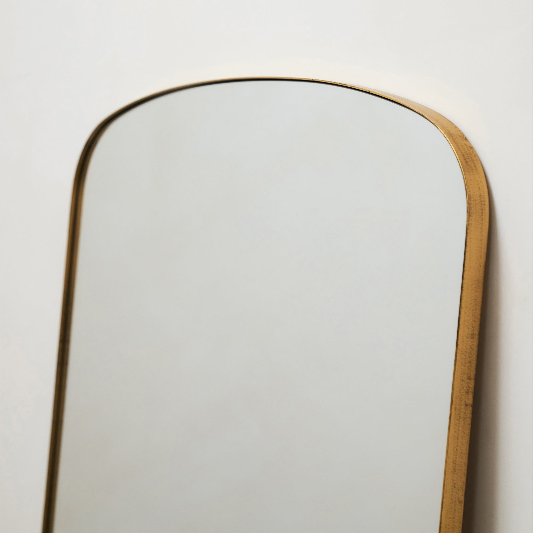 Bowness - Gold Contemporary Arched Metal Wall Mirror 90cm x 75cm